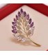 XSB105 - Purple Leaf Saree Brooch